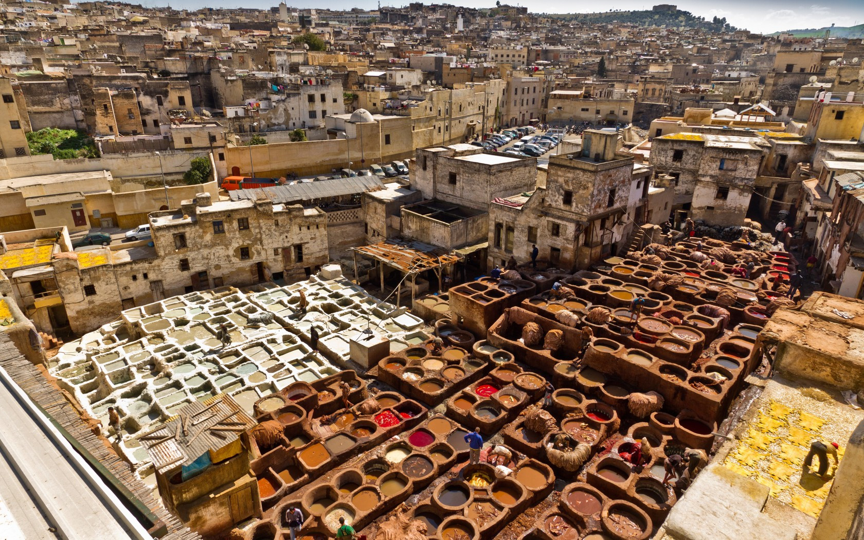 Xưởng thuộc da cổ Chouwara, Fez, Morocco