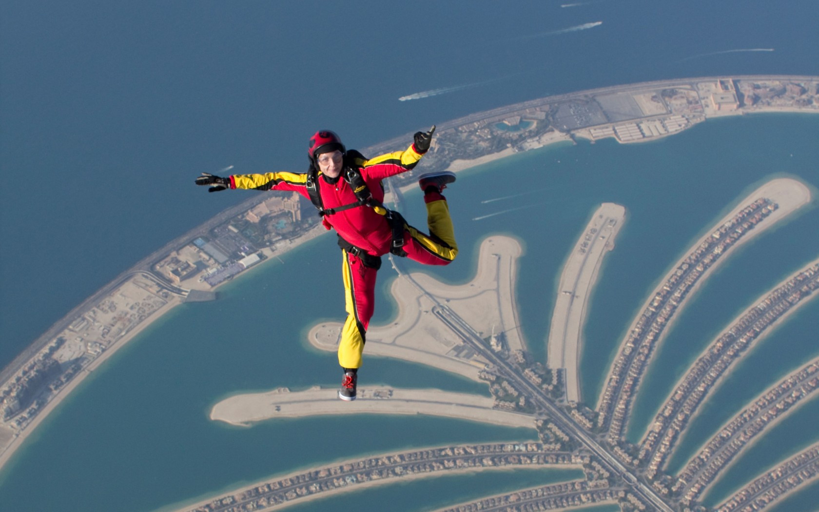 Nhảy dù từ máy bay tại Dubai