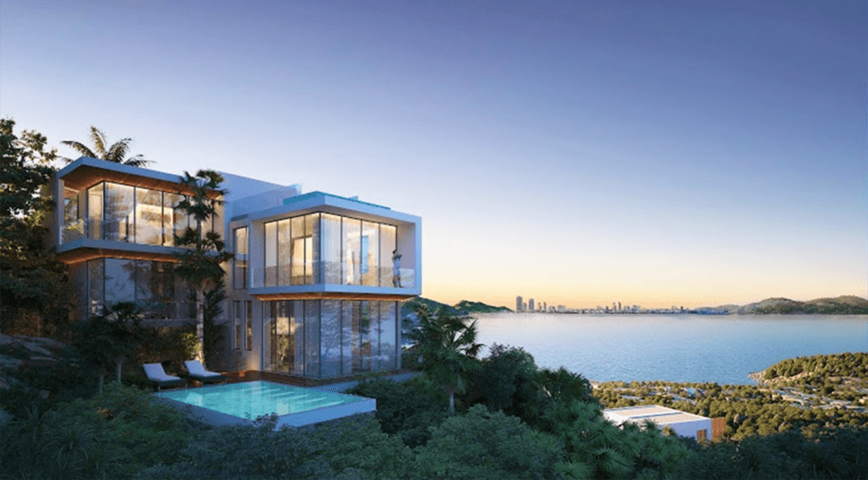 Tập đoàn BCG Land, đơn vị triển khai resort này cũng vừa động thổ dự án Casa Marina Premium Quy Nhơn - quần thể biệt thự nghỉ dưỡng cao cấp trên quy mô 12 ha. Dự án cung cấp giới hạn chỉ 160 biệt thự ẩn mình giữa đồi núi và tầm nhìn hướng ra danh thắng Bãi Xép. Khi hoàn thành, dự án được kỳ vọng trở thành biểu tượng mới của phố biển, hứa hẹn sẽ là điểm đến không thể bỏ qua của du khách cao cấp khi tới đây. Ảnh: BCG Land.